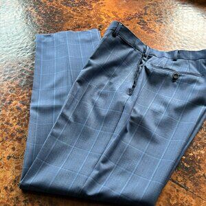 J. Hilburn custom men's slacks, 34R, blue plaid